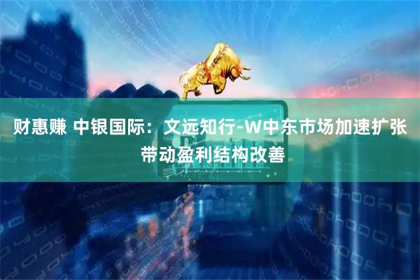 财惠赚 中银国际：文远知行-W中东市场加速扩张 带动盈利结构改善