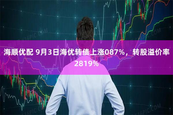 海顺优配 9月3日海优转债上涨087%，转股溢价率2819%